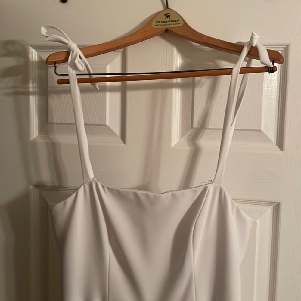 Rehearsal dinner white jumpsuit 🤍